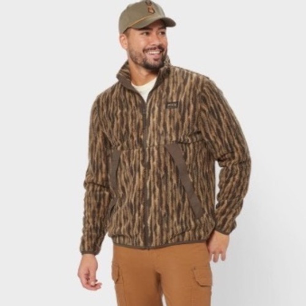 Duluth Trading Co Pile Hi Fleece Camo Zip Up Mock Neck Jacket Medium New W/ Tags